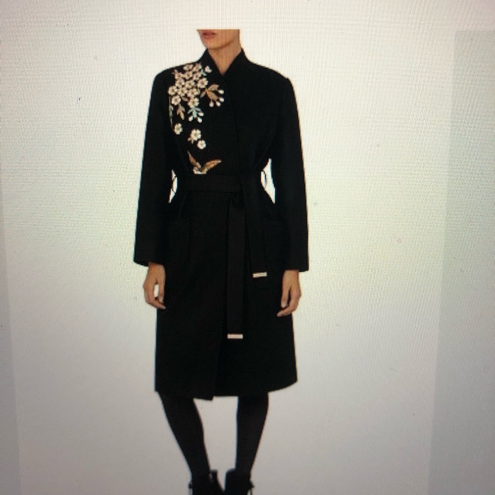 Seeking Ted Baker Embroidered black coat